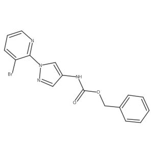 benzyl N-[1-(3-bromopyridin-2-yl)-1H-pyrazol-4-yl]carbamate Structure
