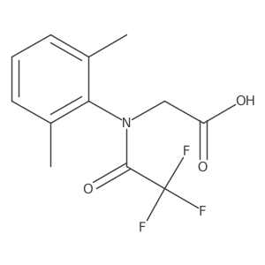 2-[N-(2,6-dimethylphenyl)-2,2,2-trifluoroacetamido]acetic acid结构式