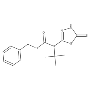 benzyl N-tert-butyl-N-(5-sulfanyl-1,3,4-thiadiazol-2-yl)carbamate Structure