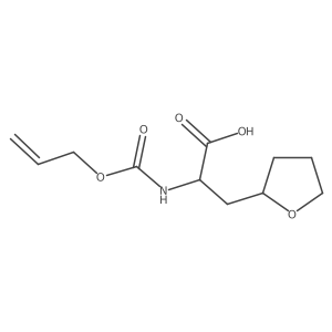3-[(2S)-oxolan-2-yl]-2-{[(prop-2-en-1-yloxy)carbonyl]amino}propanoic acid Structure