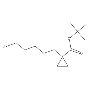 Tert-butyl 1-(5-bromopentyl)cyclopropane-1-carboxylate结构式