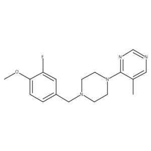 4-{4-[(3-Fluoro-4-methoxyphenyl)methyl]piperazin-1-yl}-5-methylpyrimidine Structure