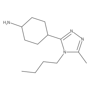 4-(4-butyl-5-methyl-4H-1,2,4-triazol-3-yl)cyclohexan-1-amine结构式