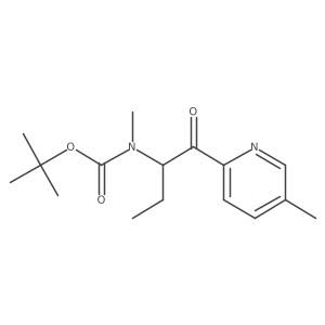 tert-butyl N-methyl-N-[1-(5-methylpyridin-2-yl)-1-oxobutan-2-yl]carbamate结构式