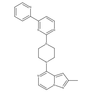 2-(4-{2-Methylpyrazolo[1,5-a]pyrazin-4-yl}piperazin-1-yl)-4-(pyridin-2-yl)pyrimidine结构式