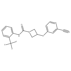 3-[(2-cyanopyridin-4-yl)oxy]-N-[2-(trifluoromethyl)phenyl]azetidine-1-carboxamide Structure