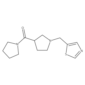5-{[3-(Pyrrolidine-1-carbonyl)pyrrolidin-1-yl]methyl}-1,3-thiazole结构式