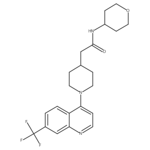 N-(oxan-4-yl)-2-{1-[7-(trifluoromethyl)quinolin-4-yl]piperidin-4-yl}acetamide Structure