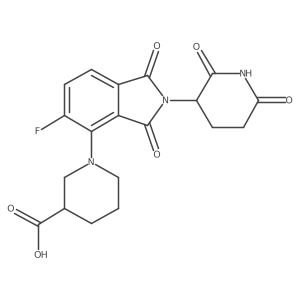 1-(2-(2,6-Dioxopiperidin-3-yl)-5-fluoro-1,3-dioxoisoindolin-4-yl)piperidine-3-carboxylic acid Structure