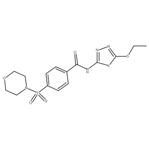 N-[5-(ethylsulfanyl)-1,3,4-thiadiazol-2-yl]-4-(morpholine-4-sulfonyl)benzamide Structure