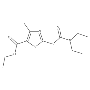 Ethyl 2-[[(diethylamino)thioxomethyl]thio]-4-methyl-5-thiazolecarboxylate Structure