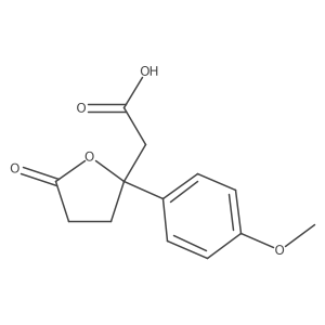 Tetrahydro-2-(4-methoxyphenyl)-5-oxo-2-furanacetic acid结构式