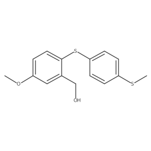 5-Methoxy-2-[[4-(methylthio)phenyl]thio]benzenemethanol Structure