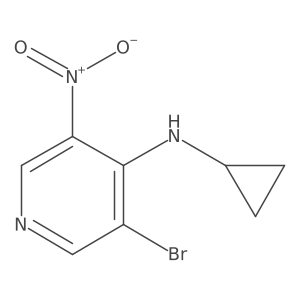 (3-Bromo-5-nitro-pyridin-4-yl)-cyclopropyl-amine Structure