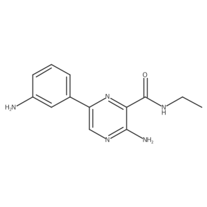 3-amino-6-(3-aminophenyl)-N-ethyl-2-Pyrazinecarboxamid结构式