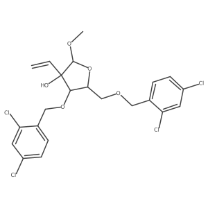(3S,4R,5R)-4-[(2,4-dichlorophenyl)methoxy]-5-[(2,4-dichlorophenyl)methoxymethyl]-2-methoxy-3-vinyl-tetrahydrofuran-3-ol Structure