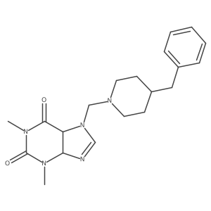 7-[(4-Benzylpiperidin-1-yl)methyl]-1,3-dimethyl-4,5-dihydropurine-2,6-dione Structure