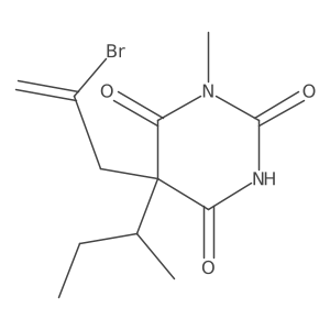 5-(2-Bromoprop-2-enyl)-5-butan-2-yl-1-methyl-1,3-diazinane-2,4,6-trione结构式