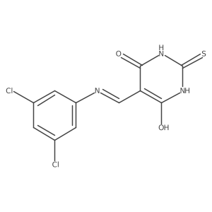 5-(((3,5-dichlorophenyl)amino)methylene)-2-thioxodihydropyrimidine-4,6(1H,5H)-dione Structure
