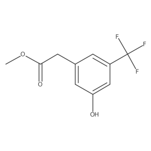 (3-Hydroxy-5-trifluoromethyl-phenyl)-acetic acid methyl ester结构式