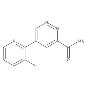 5-(3-Methyl-2-pyridinyl)-3-pyridazinecarboxamide结构式