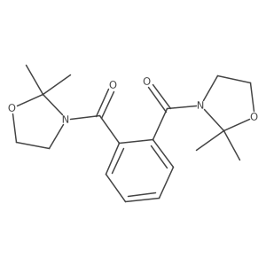 [2-(2,2-Dimethyl-1,3-oxazolidine-3-carbonyl)phenyl]-(2,2-dimethyl-1,3-oxazolidin-3-yl)methanone结构式