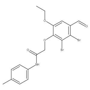 2-(2,3-dibromo-6-ethoxy-4-formylphenoxy)-N-(4-methylphenyl)acetamide结构式
