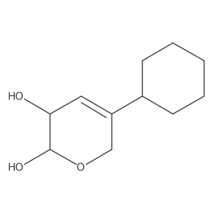 2H-Pyran-2,3-diol, 5-cyclohexyl-3,6-dihydro-, trans- Structure