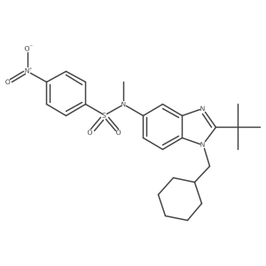 N-[2-tert-Butyl-1-(cyclohexylmethyl)-1H-benzimidazol-5-yl]-N-methyl-4-nitrobenzenesulfonamide Structure