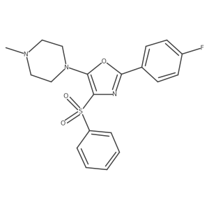 2-(4-Fluorophenyl)-5-(4-methylpiperazin-1-yl)-4-(phenylsulfonyl)oxazole Structure
