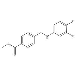 Methyl 4-(((3-chloro-4-fluorophenyl)amino)methyl)benzoate结构式