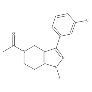 1h-Pyrazolo[4,3-c]pyridine,5-acetyl-3-(3-chlorophenyl)-4,5,6,7-tetrahydro-1-methyl-结构式