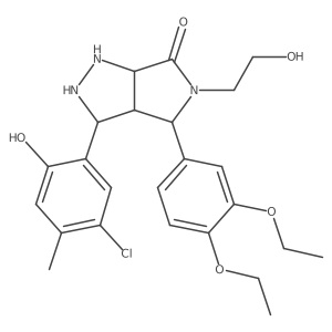 3-(5-Chloro-2-hydroxy-4-methylphenyl)-4-(3,4-diethoxyphenyl)-5-(2-hydroxyethyl)-1,2,3,3a,4,6a-hexahydropyrrolo[3,4-c]pyrazol-6-one结构式