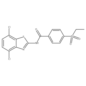N-(4,7-dichlorobenzo[d]thiazol-2-yl)-4-(ethylsulfonyl)benzamide结构式