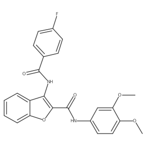 N-(3,4-dimethoxyphenyl)-3-(4-fluorobenzamido)benzofuran-2-carboxamide Structure