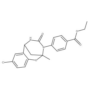 ethyl 4-(8-chloro-2-methyl-4-oxo-5,6-dihydro-2H-2,6-methano-1,3,5-benzoxadiazocin-3(4H)-yl)benzoate Structure