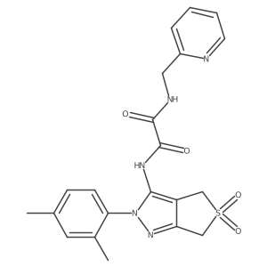 N1-(2-(2,4-dimethylphenyl)-5,5-dioxido-4,6-dihydro-2H-thieno[3,4-c]pyrazol-3-yl)-N2-(pyridin-2-ylmethyl)oxalamide Structure
