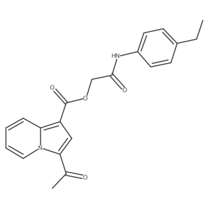 2-((4-Ethylphenyl)amino)-2-oxoethyl 3-acetylindolizine-1-carboxylate结构式