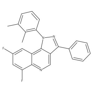1-(2,3-dimethylphenyl)-6,8-difluoro-3-phenyl-1H-pyrazolo[4,3-c]quinoline结构式