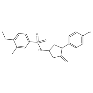N-(1-(4-chlorophenyl)-5-oxopyrrolidin-3-yl)-4-methoxy-3-methylbenzenesulfonamide Structure