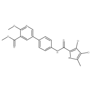 methyl 5-[4-[(3,4-dichloro-5-methyl-1H-pyrrole-2-carbonyl)amino]phenyl]-2-methoxypyridine-3-carboxylate Structure