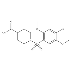 1-((4-Bromo-2,5-dimethoxyphenyl)sulfonyl)piperidine-4-carboxamide结构式
