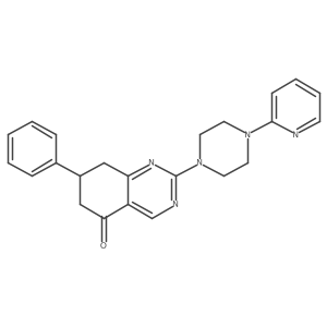 7-phenyl-2-[4-(pyridin-2-yl)piperazin-1-yl]-7,8-dihydroquinazolin-5(6H)-one结构式