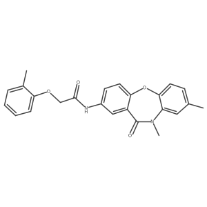 N-{6,9-dimethyl-10-oxo-2-oxa-9-azatricyclo[9.4.0.0^{3,8}]pentadeca-1(11),3(8),4,6,12,14-hexaen-13-yl}-2-(2-methylphenoxy)acetamide结构式