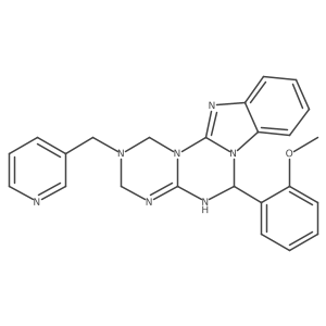 6-(2-methoxyphenyl)-2-(pyridin-3-ylmethyl)-2,3,4,6-tetrahydro-1H-[1,3,5]triazino[1',2':3,4][1,3,5]triazino[1,2-a]benzimidazole结构式