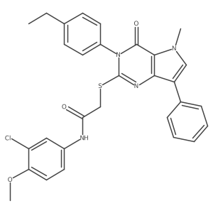 N-(3-chloro-4-methoxyphenyl)-2-((3-(4-ethylphenyl)-5-methyl-4-oxo-7-phenyl-4,5-dihydro-3H-pyrrolo[3,2-d]pyrimidin-2-yl)thio)acetamide Structure