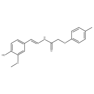 N'-(4-Hydroxy-3-methoxybenzylidene)-2-(4-methylphenoxy)acetohydrazide Structure