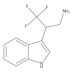 3,3,3-trifluoro-2-(1H-indol-3-yl)propan-1-amine结构式