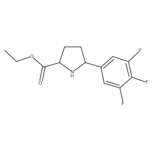 ethyl (2R,5S)-5-(3,4,5-trifluorophenyl)pyrrolidine-2-carboxylate Structure