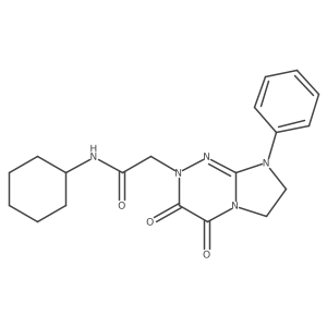 N-cyclohexyl-2-(3,4-dioxo-8-phenyl-3,4,7,8-tetrahydroimidazo[2,1-c][1,2,4]triazin-2(6H)-yl)acetamide结构式